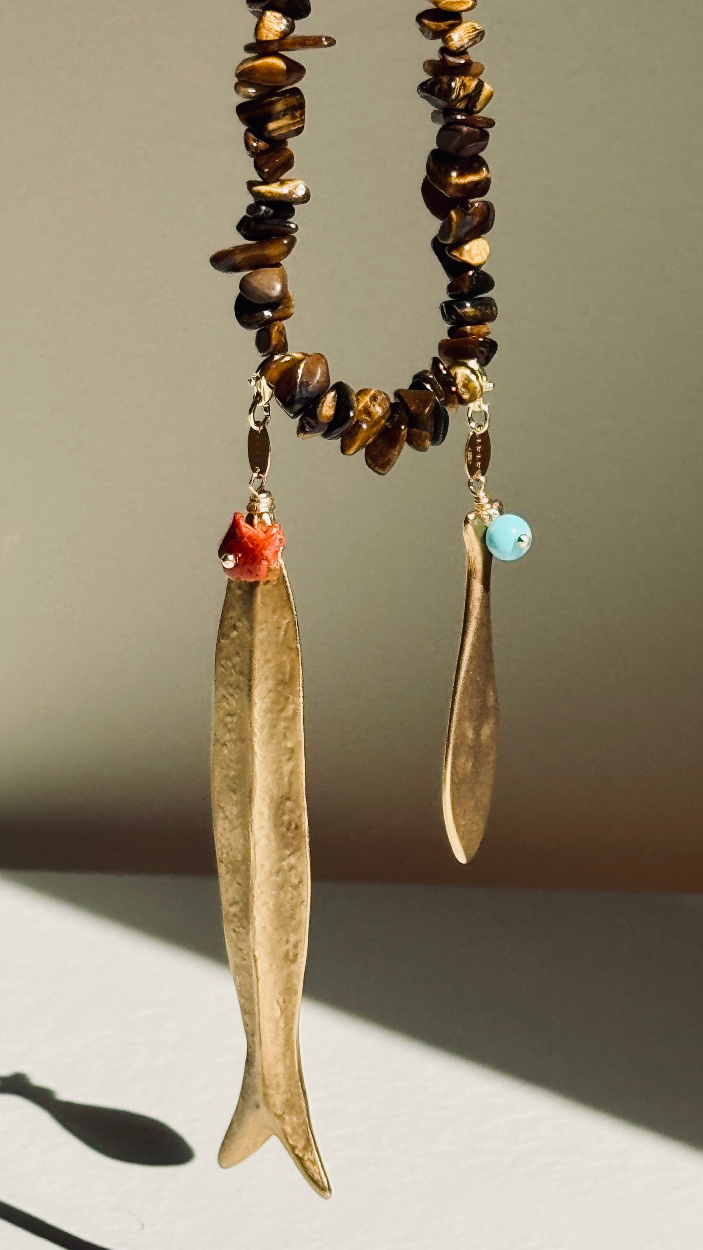 Occhio Di Tigre Chips Necklace