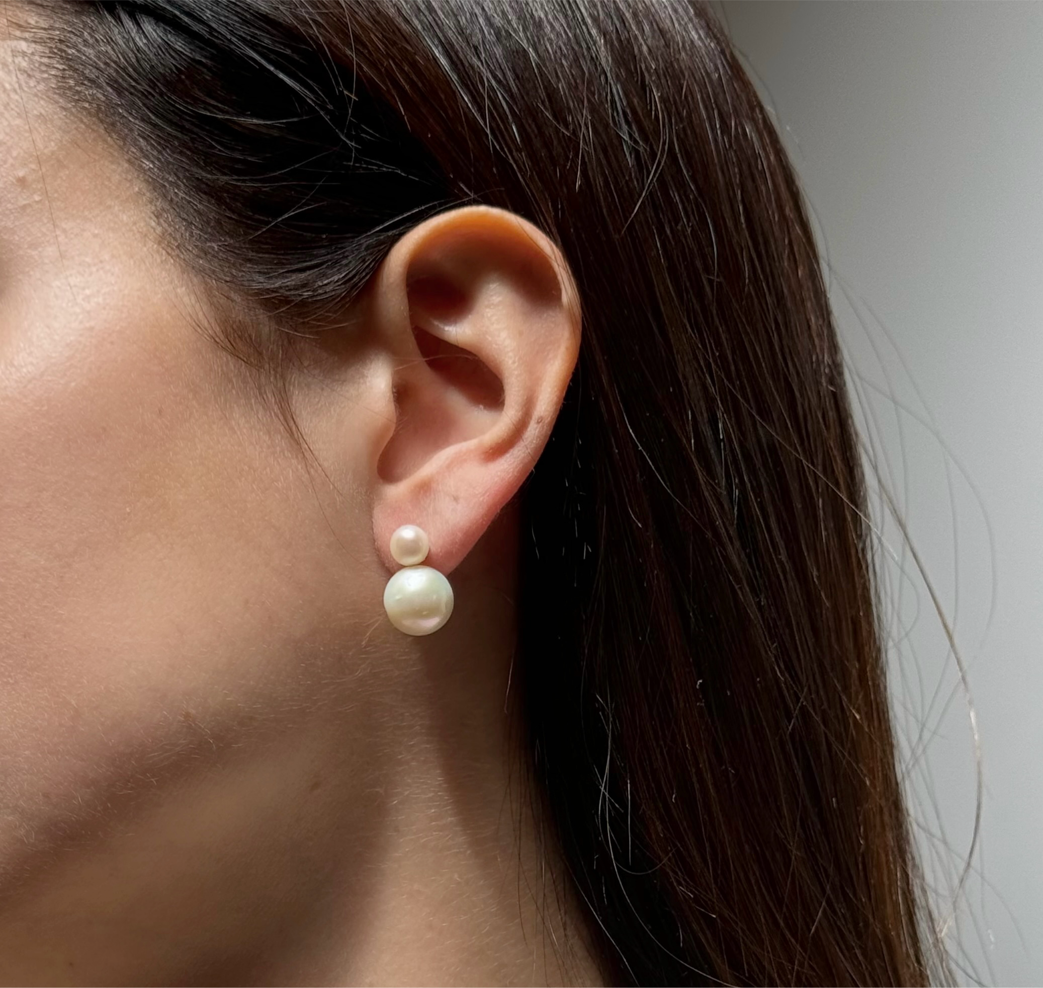 Double Creamy Earrings