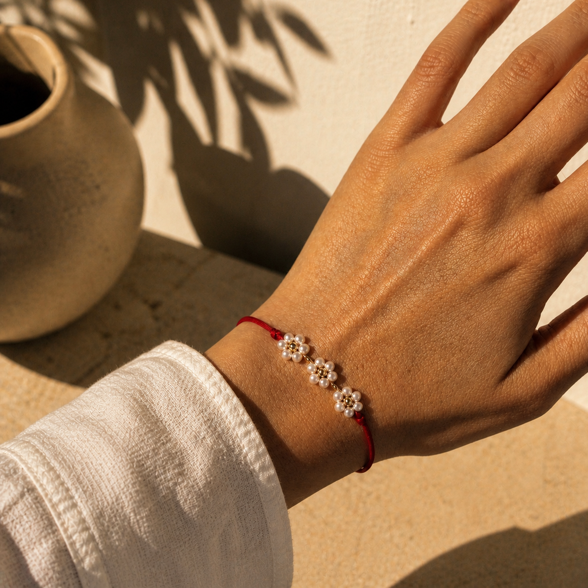 Bracciale Tris Margheritino con Cordino colorato