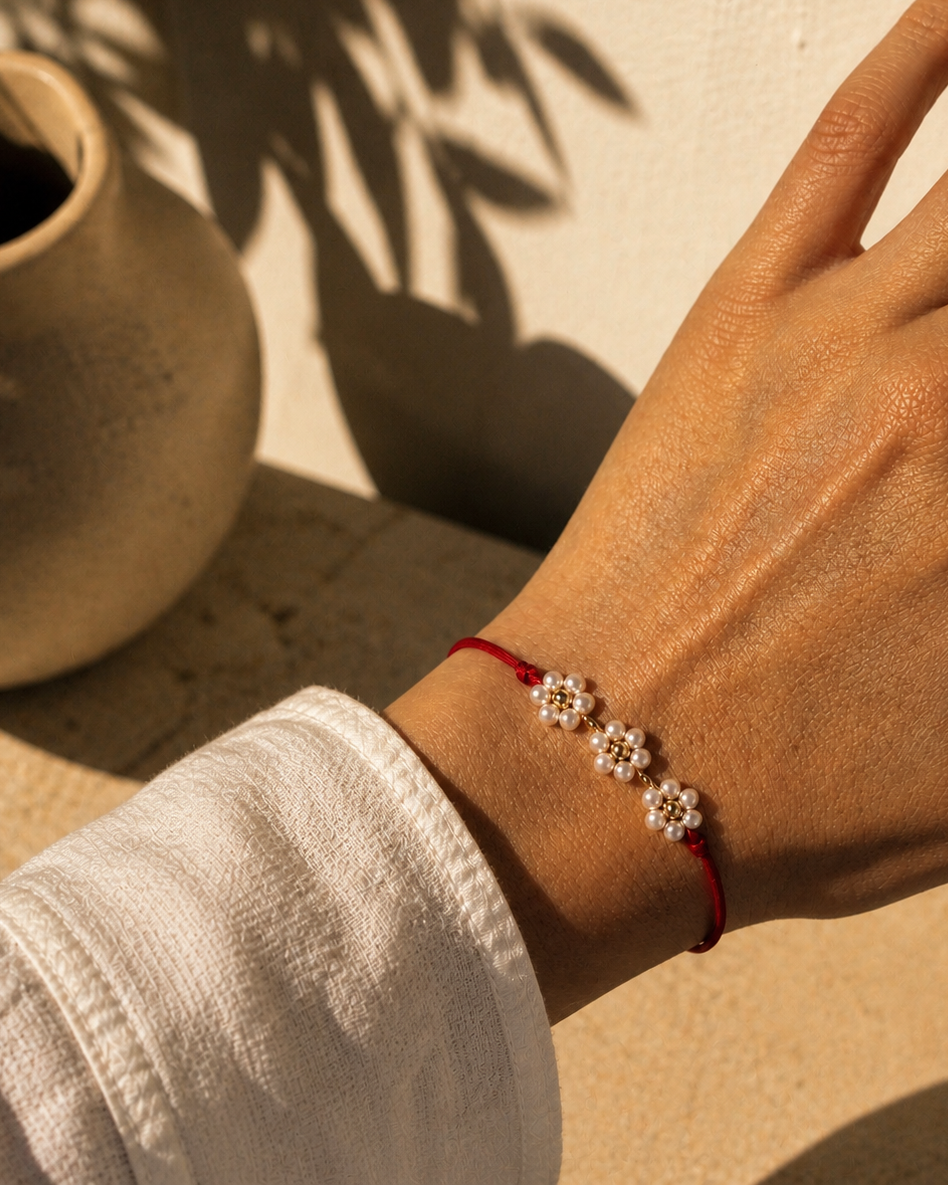 Bracciale Tris Margheritino con Cordino colorato