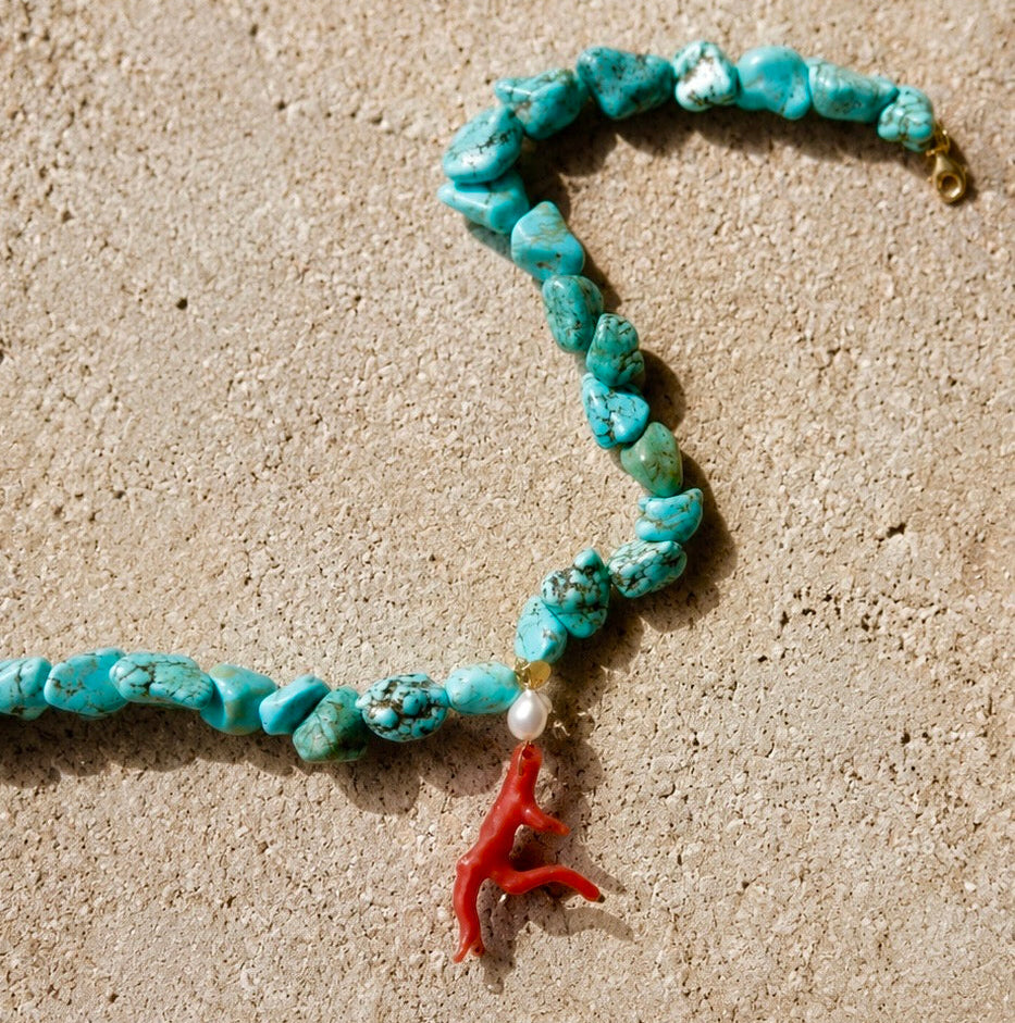 Collana Sassolina Turchese