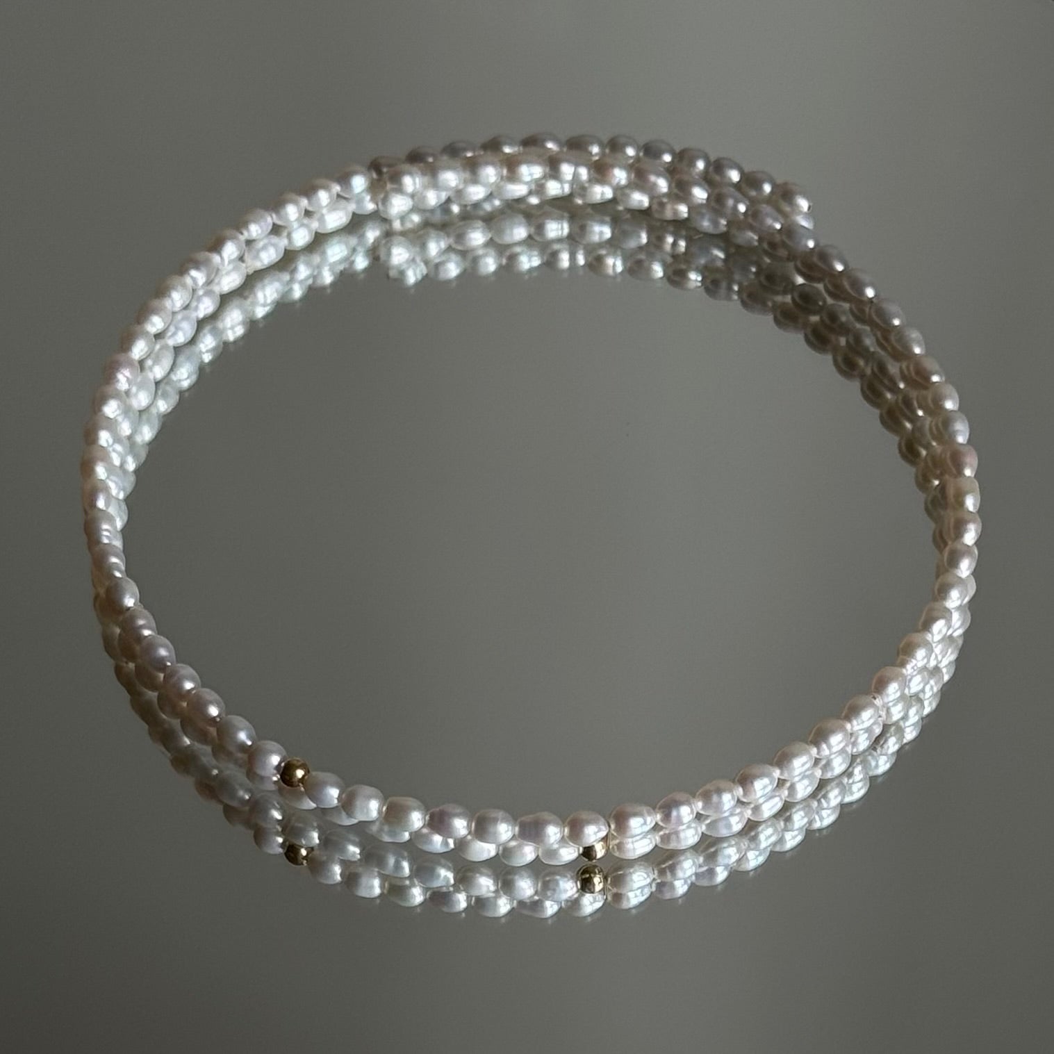 PETALI- Bangle di perle naturali e oro 18k