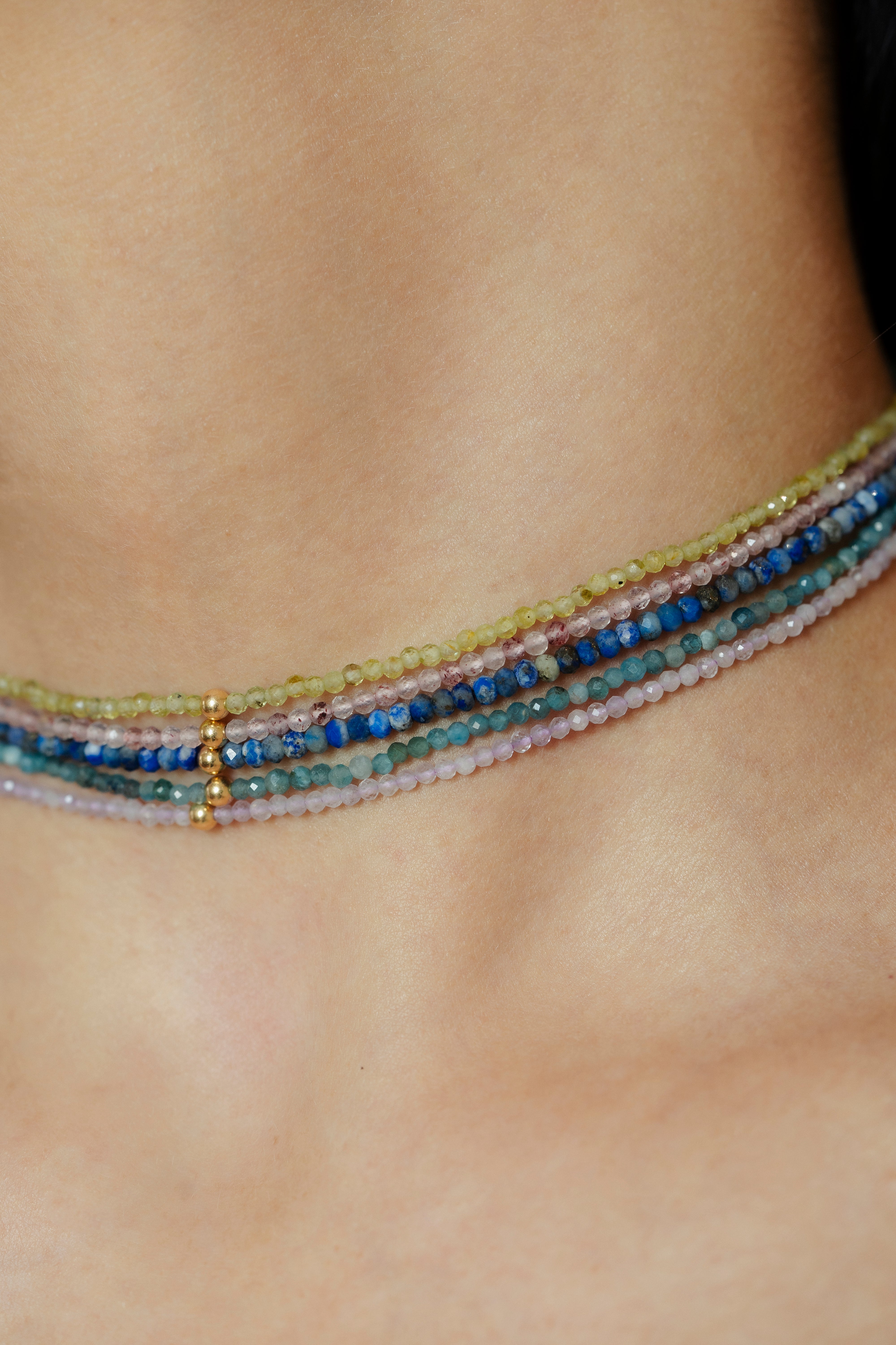 MINI BOLLICINA- Choker di pietre naturali