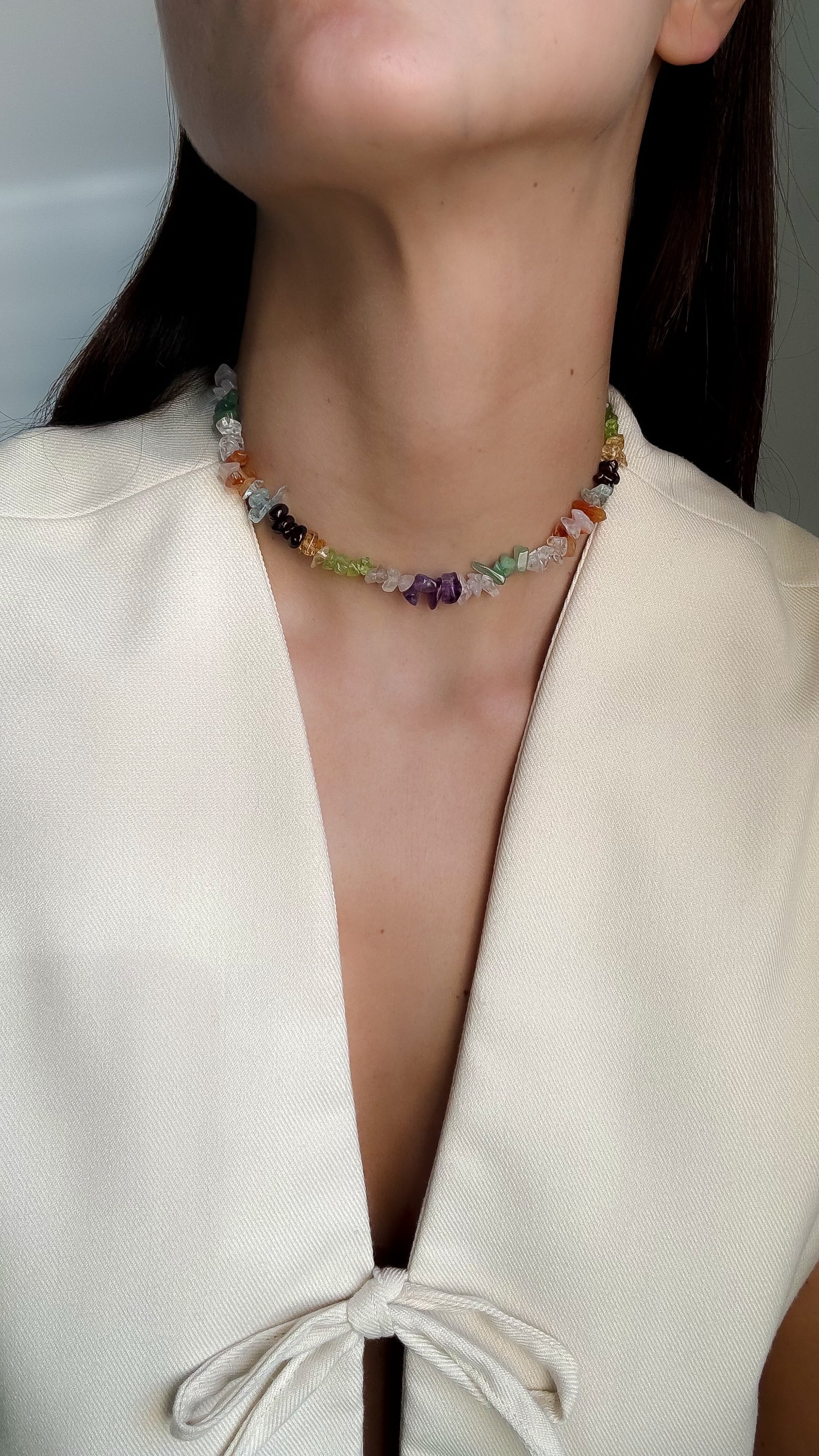 Multicolor chips NECKLACE