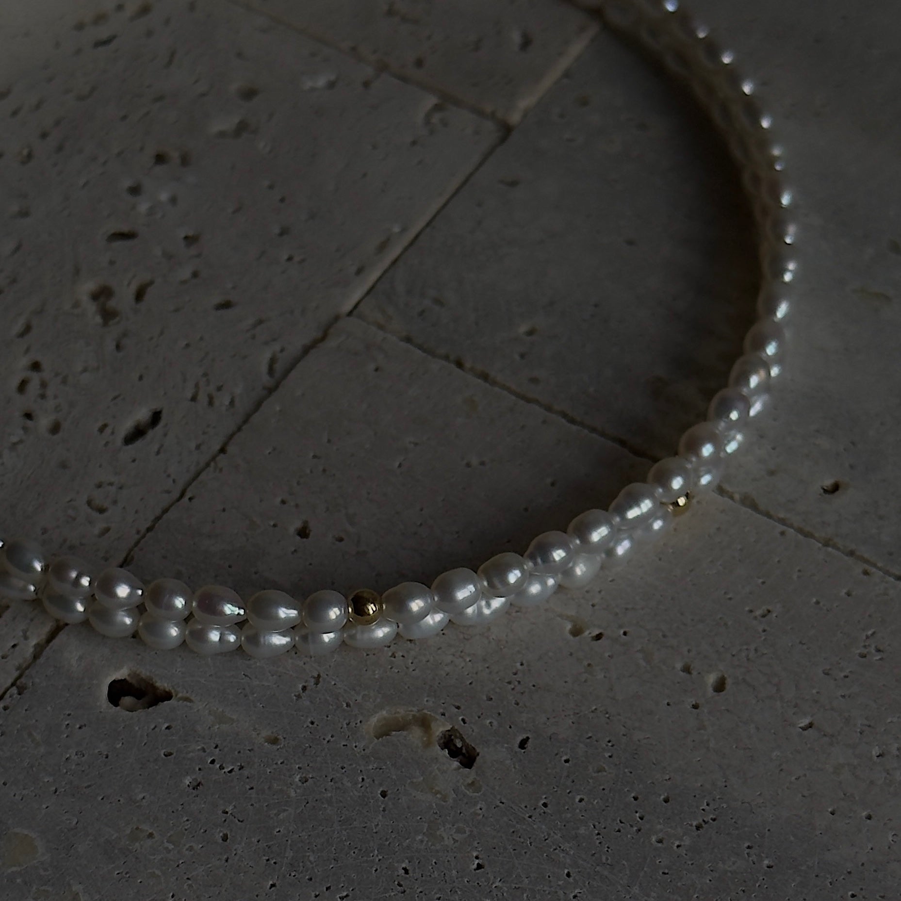 PETALI- Bangle di perle naturali e oro 18k