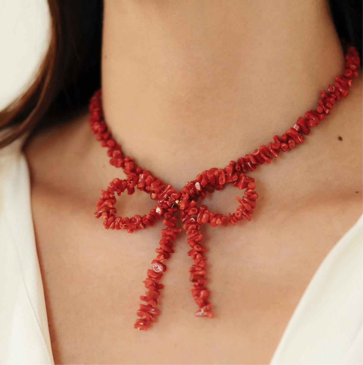 CORALLINA FIOCCHETTINA- collana con corallo rosso