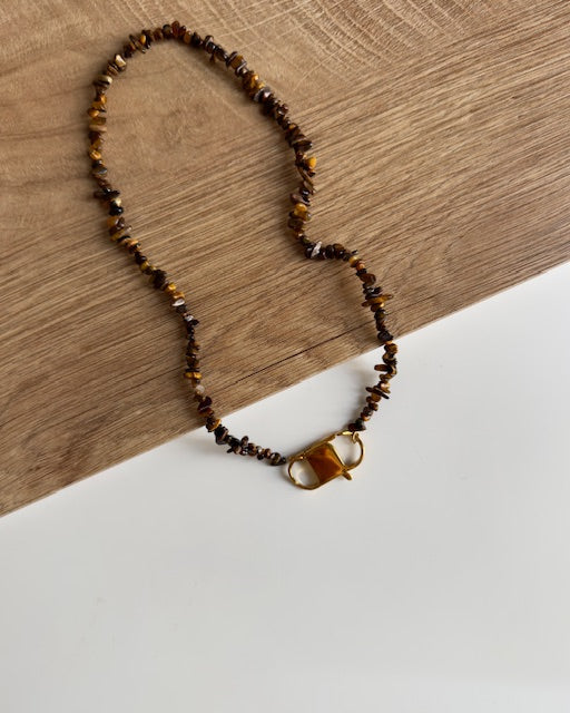Occhio Di Tigre Chips Necklace