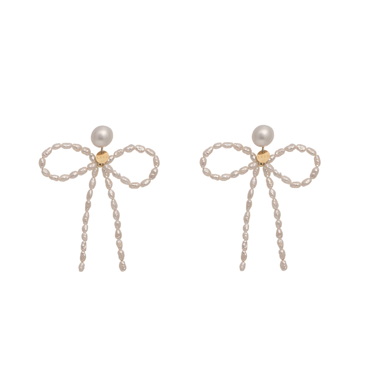 BIG BOW- Orecchini fiocco con perle